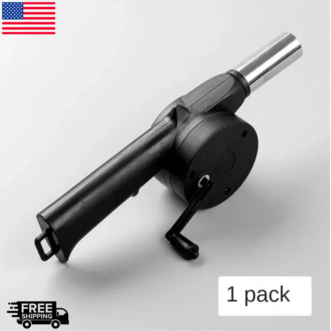 Portable BBQ Hand Blower Manual Air Fan for Grill Fire Starter Outdoor