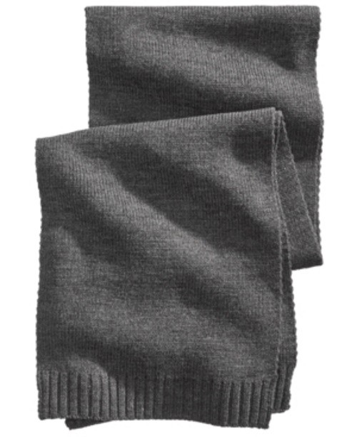 $127 Club Room Men'S Gray Acrylic Winter Warm Shawl Muffler Neck Scarf One Size
