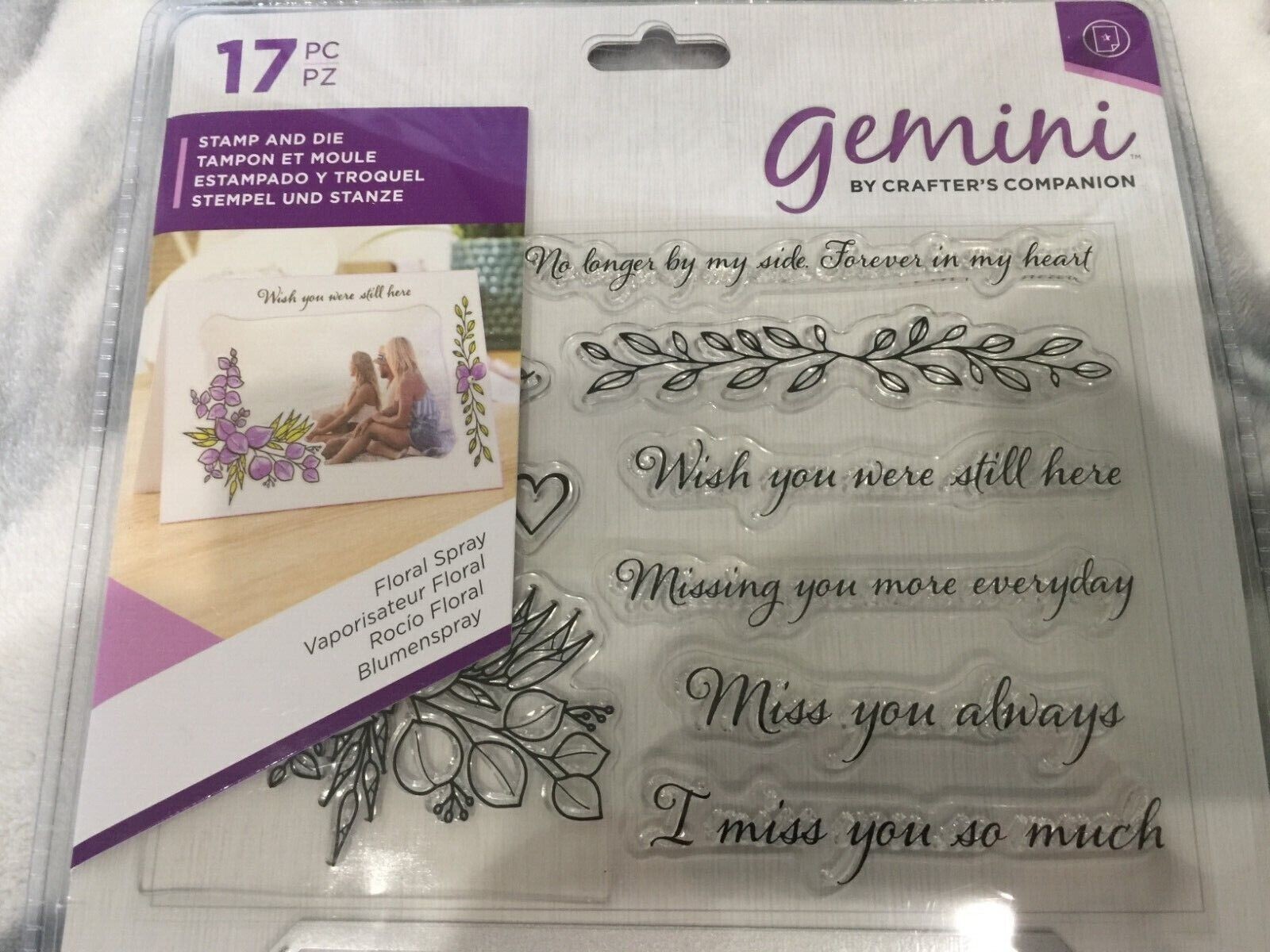 Crafter's Companion Floral Spray Stamp and Die Set New
