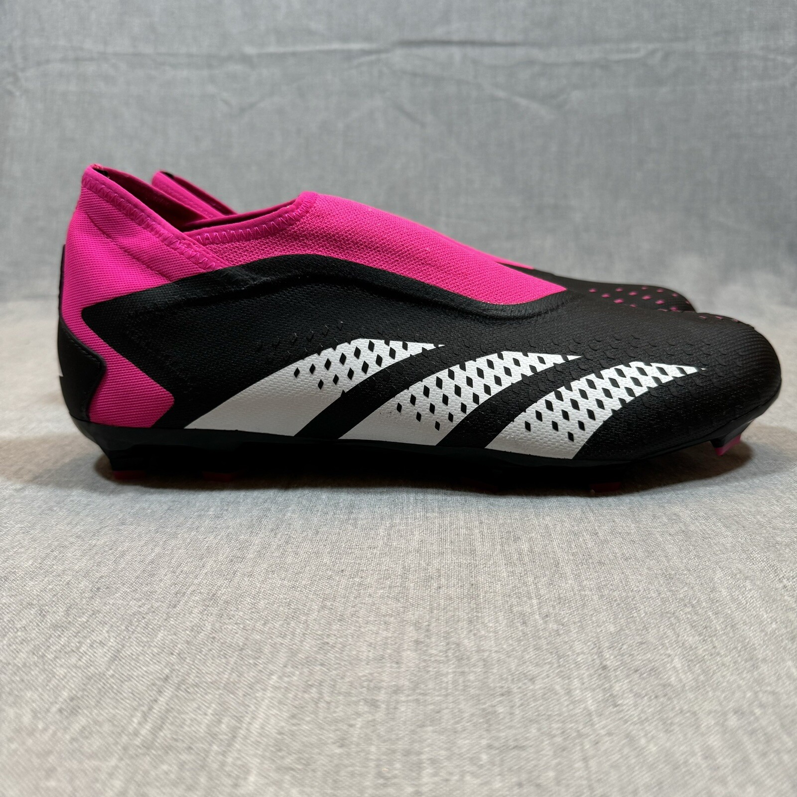 Adidas Predator Accuracy .3 Lace Less Soccer Cleats Men's 13 Black/Pink Futbol