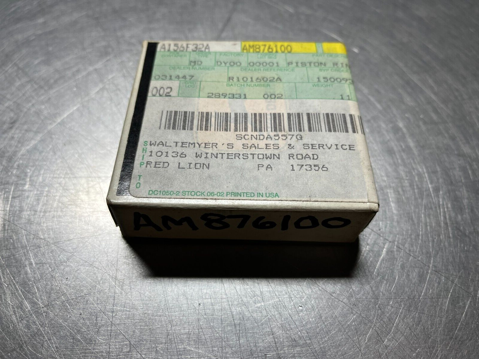AM876100   GENUINE OEM  John Deere   Piston RING