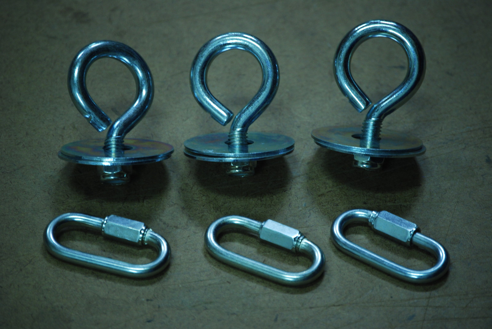 Tire Swing Eye Bolt,not ductile,shortshank eyebolts,swingset hardware, ZP,3pc+QL