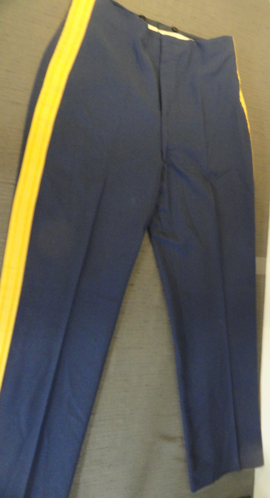 ASU DRESS BLUE GOLD BRAID ARMY NCO OFFICER UNIFORM DRESS SUSPENDER PANTS 34X31