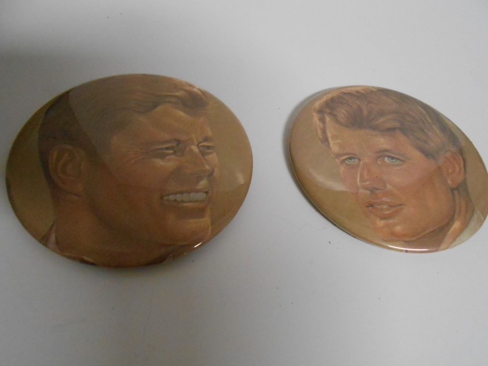 JFK John Kennedy & Robert Bobby Kennedy 3 1/2" Button Pinback Pin