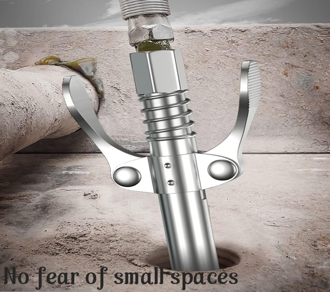 Locking Grease Gun Coupler Allows for Easy Release of Grease from Grease Fitting