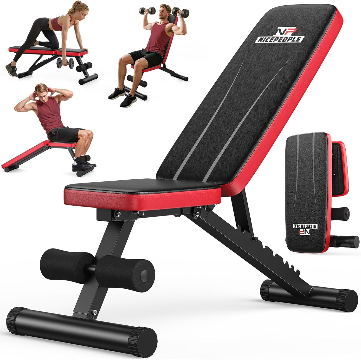 Basic Adjustable Weight Bench 660LB Foldable Home Gym Compact Apartment