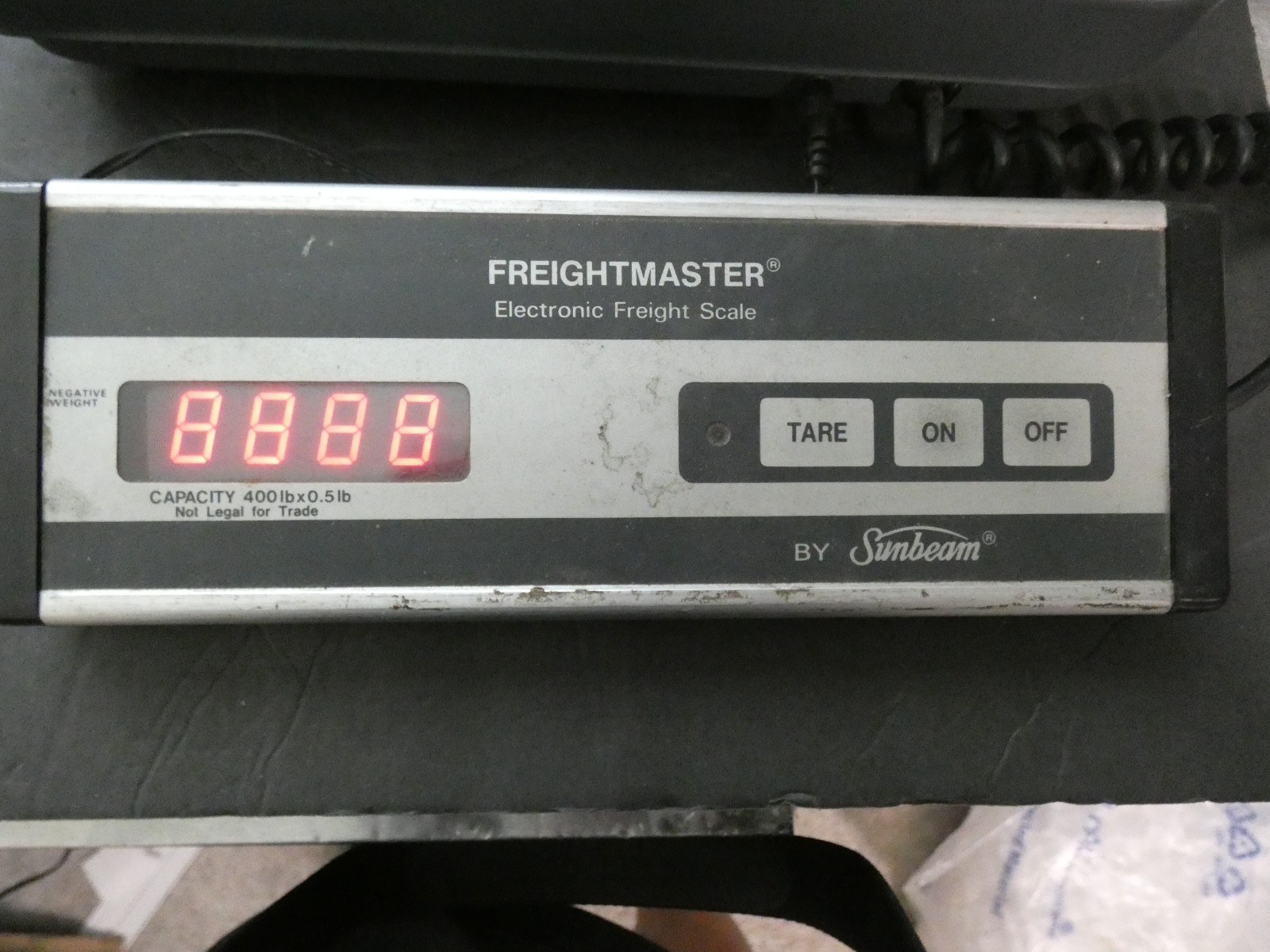 SUNBEAM FREIGHTMASTER ELECTRONIC SHIPPING SCALE 400LB CAPACITY