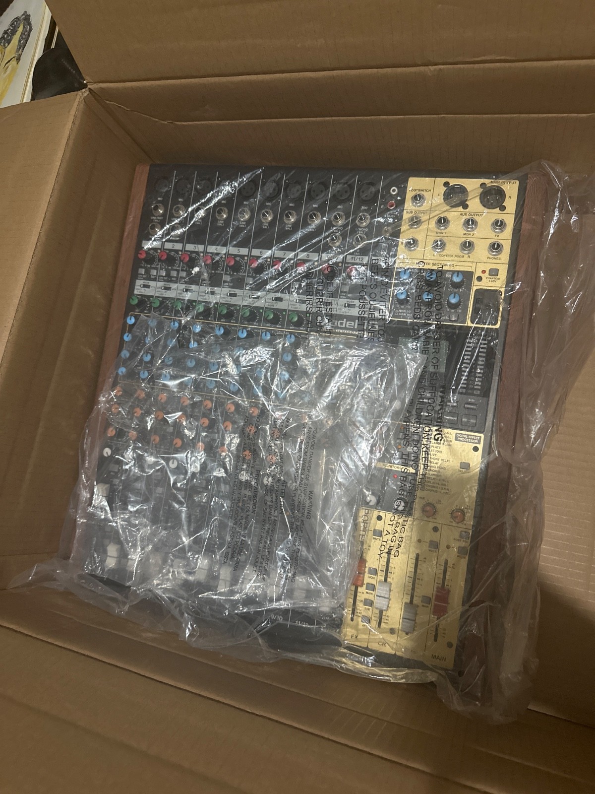 TASCAM MODEL16 Mixer to Increase /  Decrease Bass, Treble, and Add Effects.