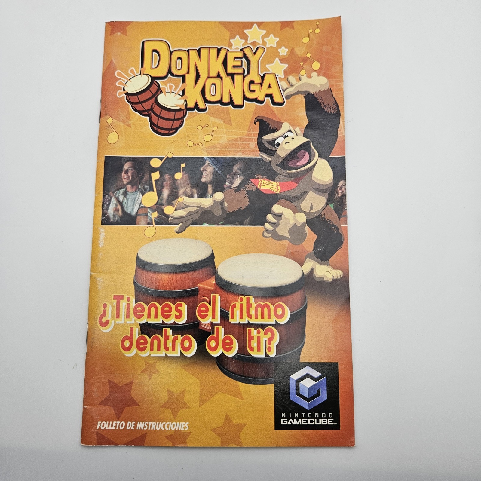 Donkey Konga Nintendo GameCube GC Spanish Manual Folleto De Instrucciones