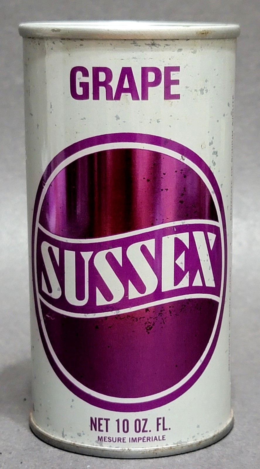 Vintage 1970s Sussex Grape Soda Can 10oz Sealed Empty Saint John New Brunswick