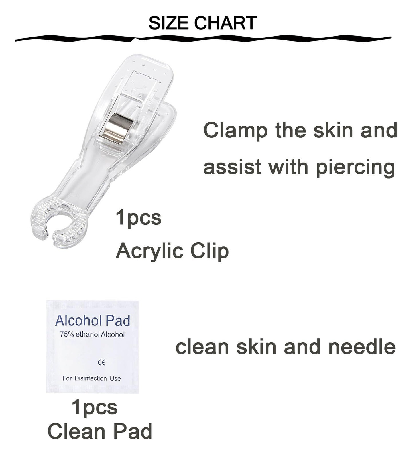 QWALIT Belly Button Piercing Gun Kit Silver Navel Piercing Gun