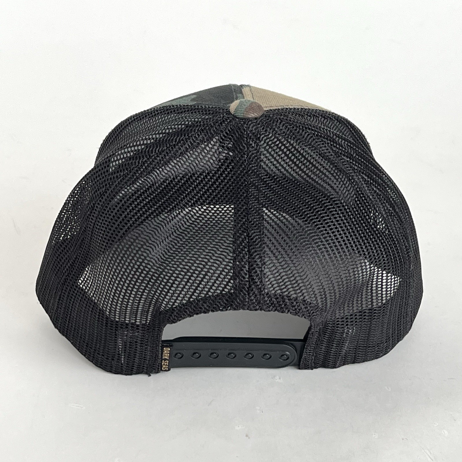 Dark Seas Hat Camo Pattern Greens Brown Snap Back Trucker One Size