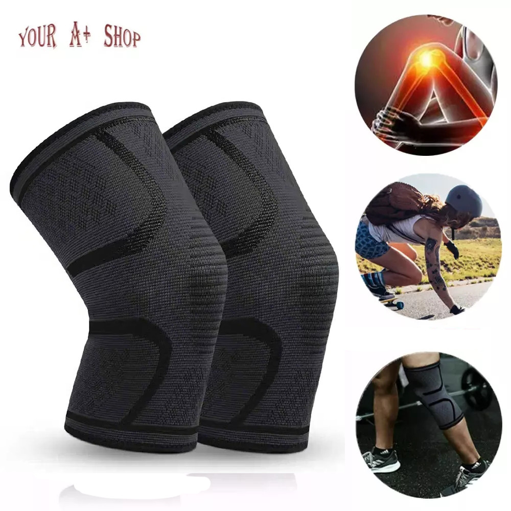 Knee Sleeve Compression Brace Support Gear Joint Pain Relief Elastic Protection