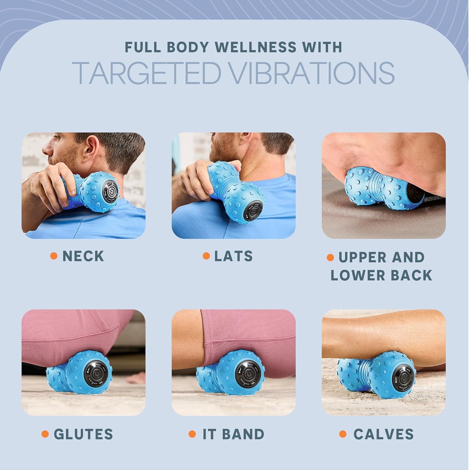 Lifepro 4-Speed Vibrating Massage Ball, Compact Foam Roller for Recovery