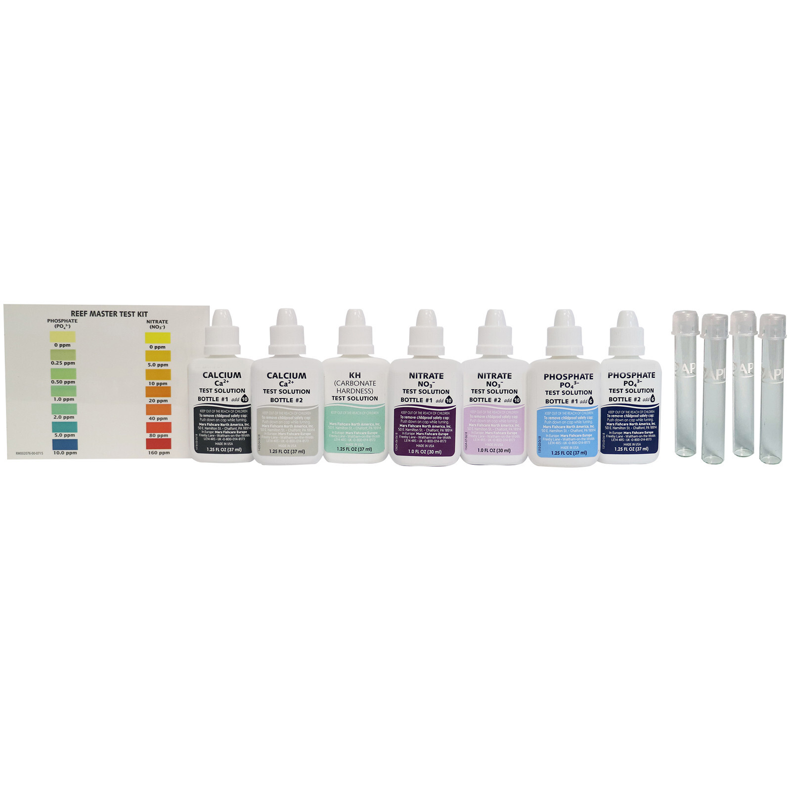API Reef Master Test Kit Calcium KH Phosphate Nitrate Fast Easy Accurate Results