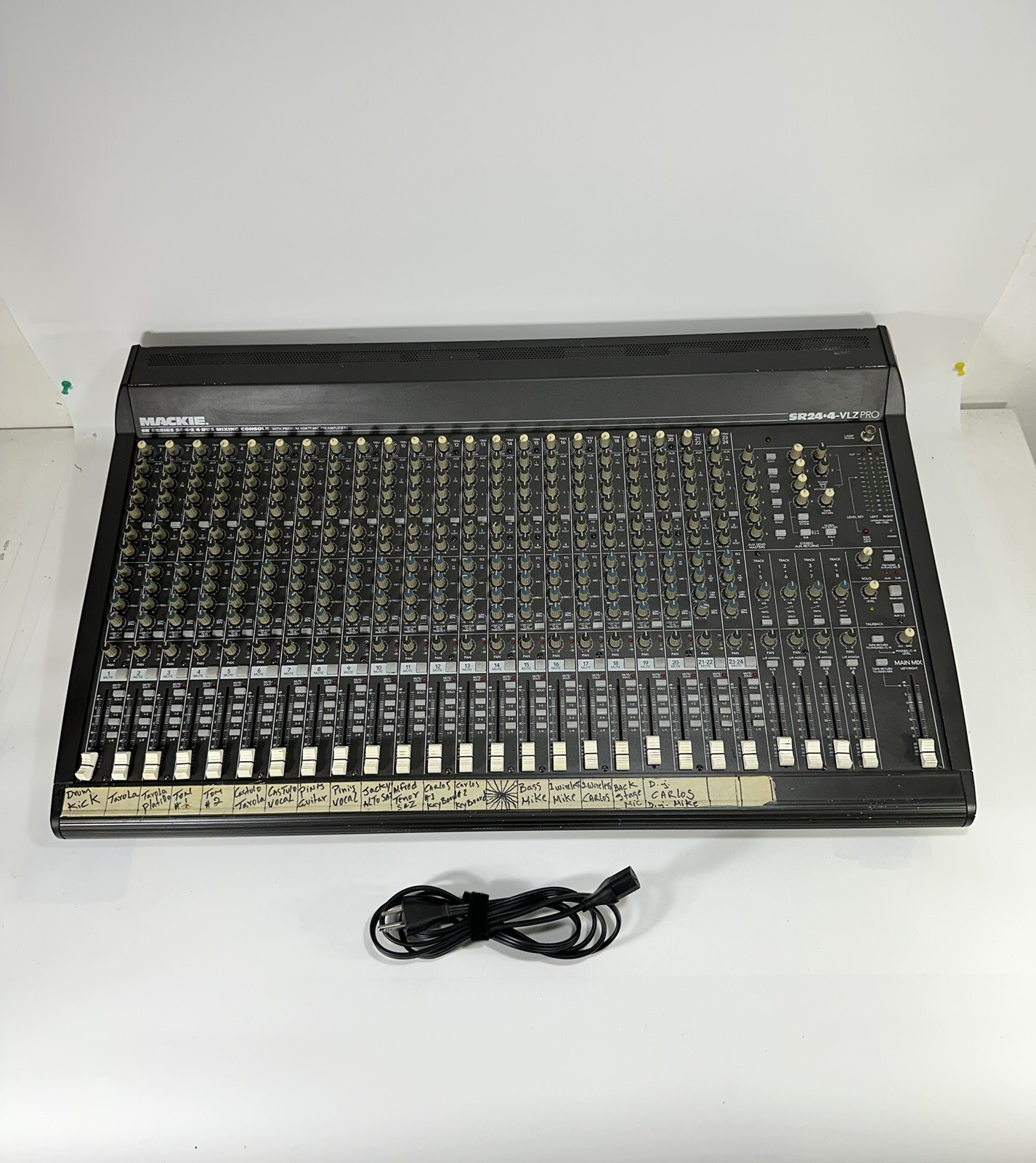 Mackie SR 24-4 VLZ Pro 24x4x2 4-Bus Mixing Console with Hard Travel Case ~ WORKS