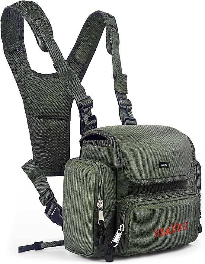 Binocuar Harness Chest Pack, Bino Harness with Rangefiner Pouch, Bino Case with