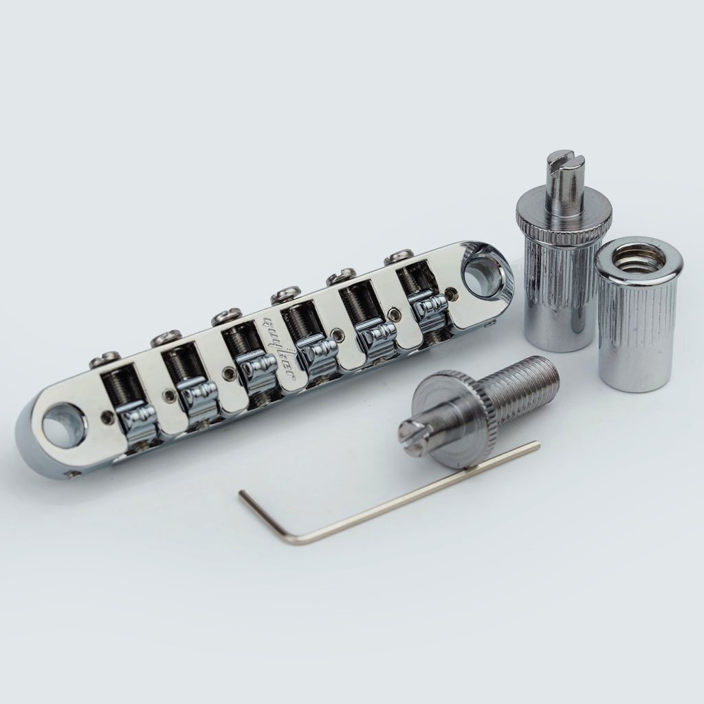 Guyker Adjustable Locking 6 String Guitar Bridge Zinc Alloy For Electric Guitars