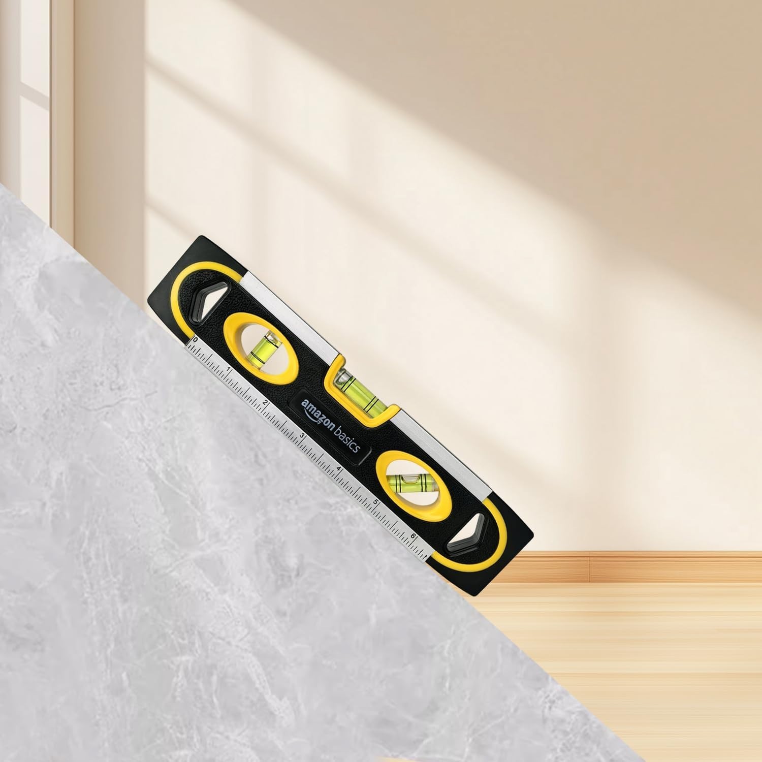 9-Inch Magnetic Torpedo Level with 3 Vials & Integrated Ruler for Precision