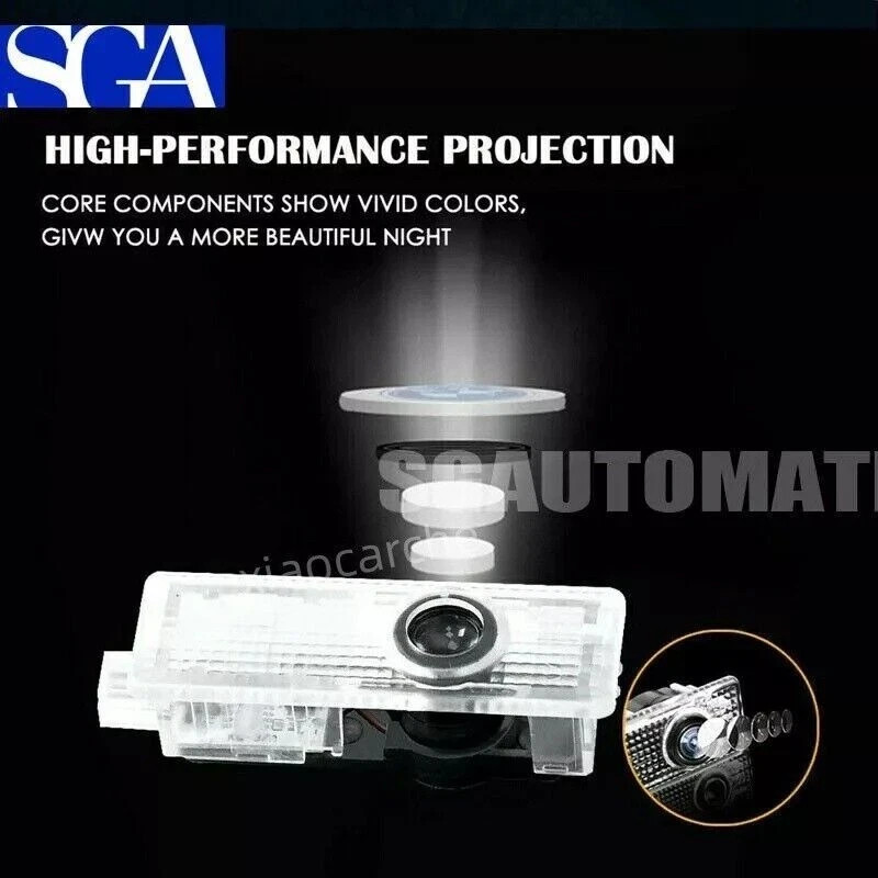 4X Car Door Welcome Light 50th Anniversary Fits For E60 E63 E90 E92 X1