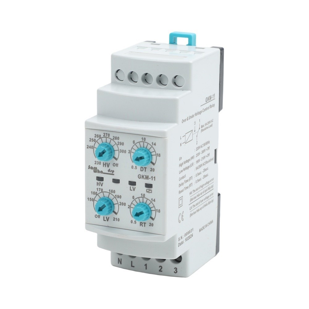 For DIN Rail Installation 220V AC Relay Motor Protection 220V AC Delay 0.5-20s