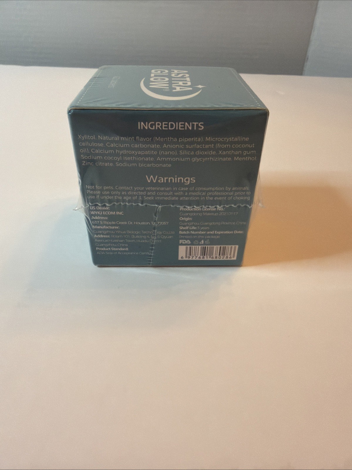 astra glow 8% hydroxyapatite toothpaste tablets new Sealed *FREE SHIPPING