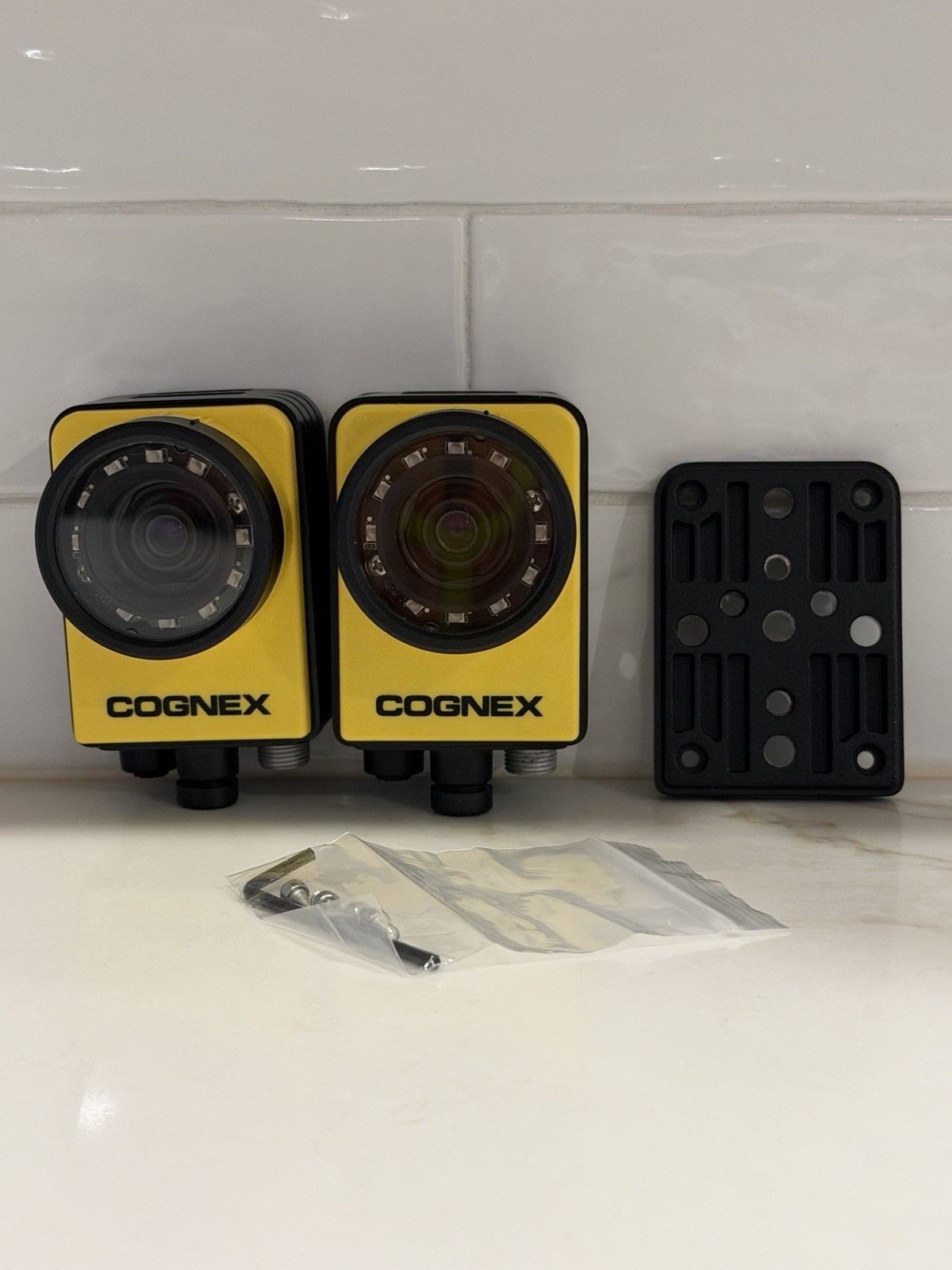 Lot of Two Cognex Industrial Cameras With Universal Adapter Plates