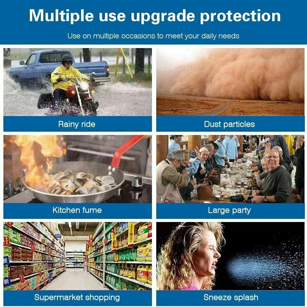 5 Pack Face Shield Reusable Washable Safety Protection Clear Anti Splash 