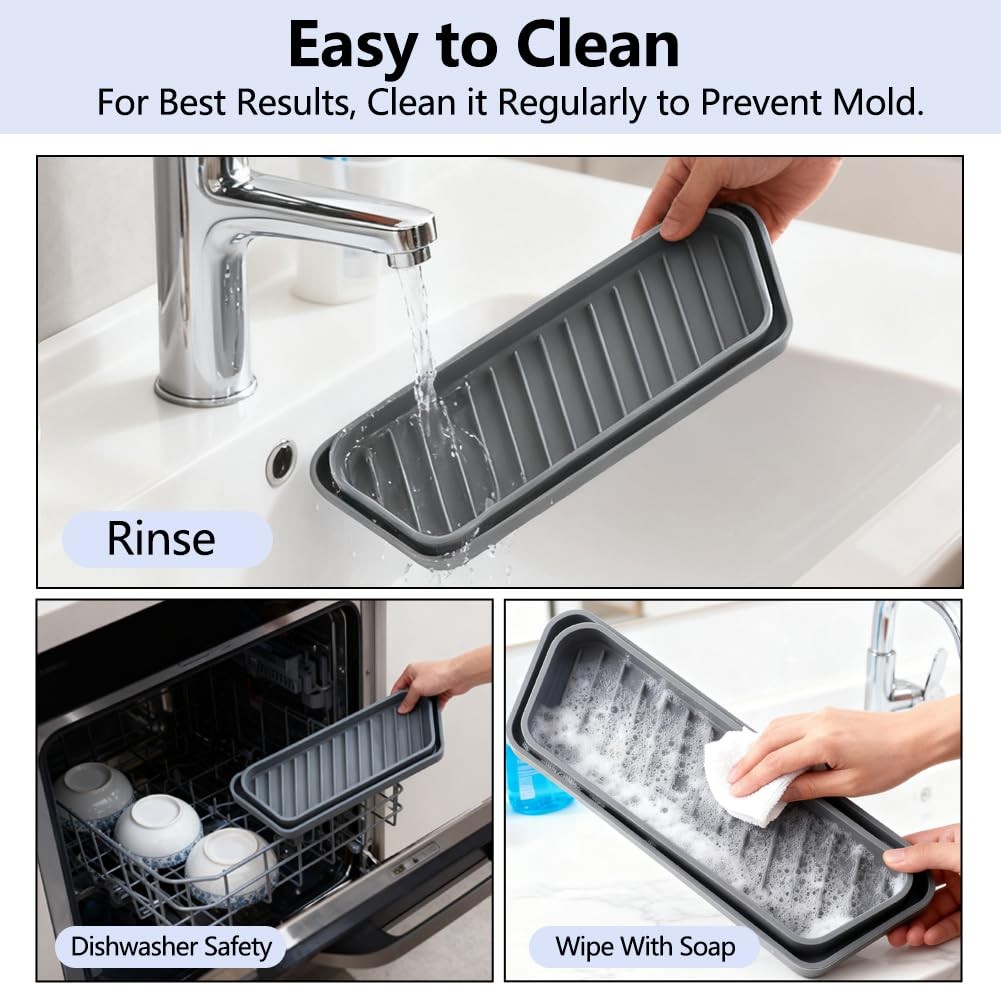 Cuttable Silicone Drip Tray Absorbent Quick Compatible with Samsung/Whirlpool/GE
