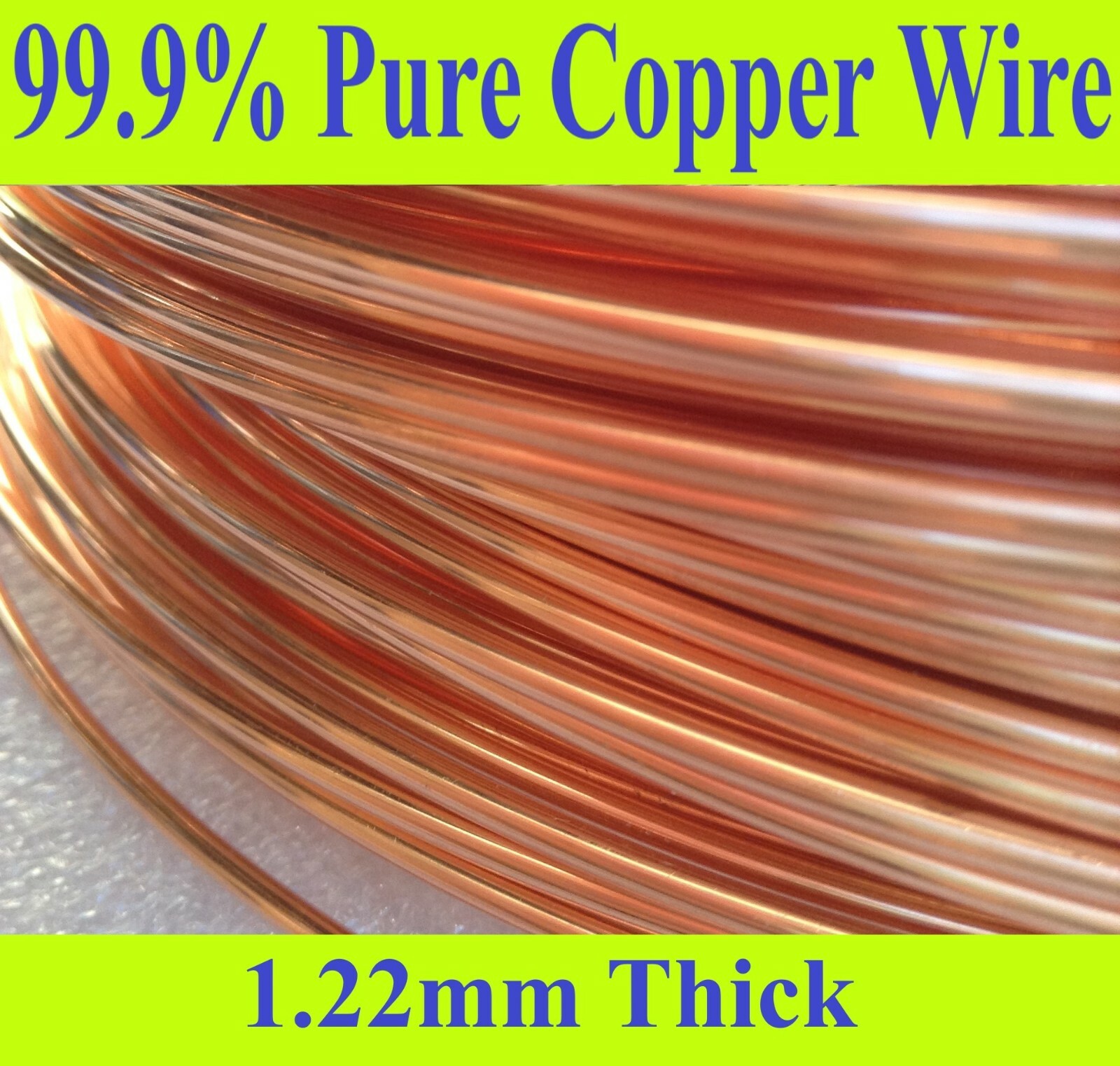 5m to 100m x 1.22mm Copper Wire Bare Uncoated Wires Hobbies Crafts Model Bonsai