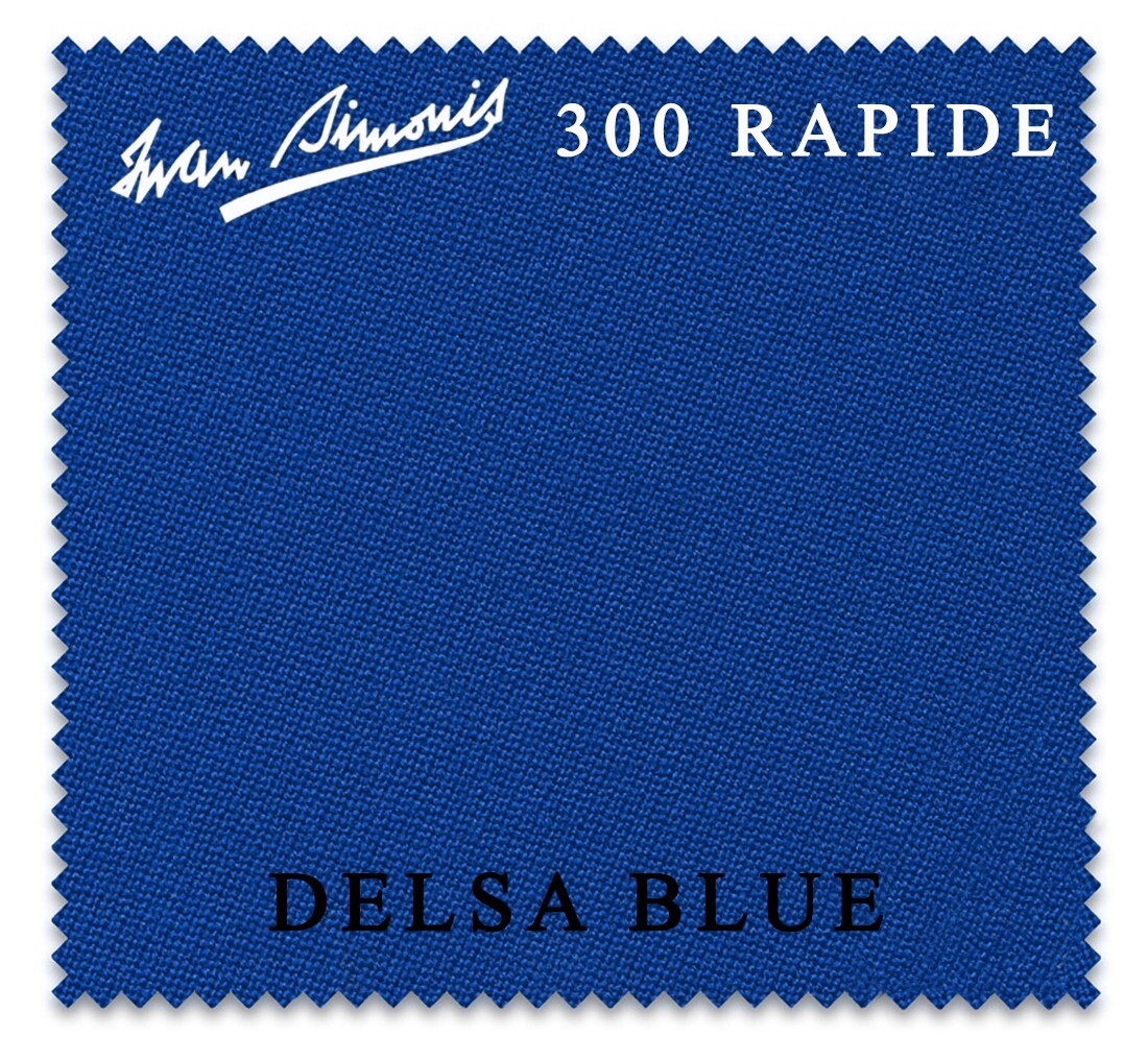 9' Simonis 300 Rapide® Carom 3-Cushion Billiard Table Cloth - Delsa Blue