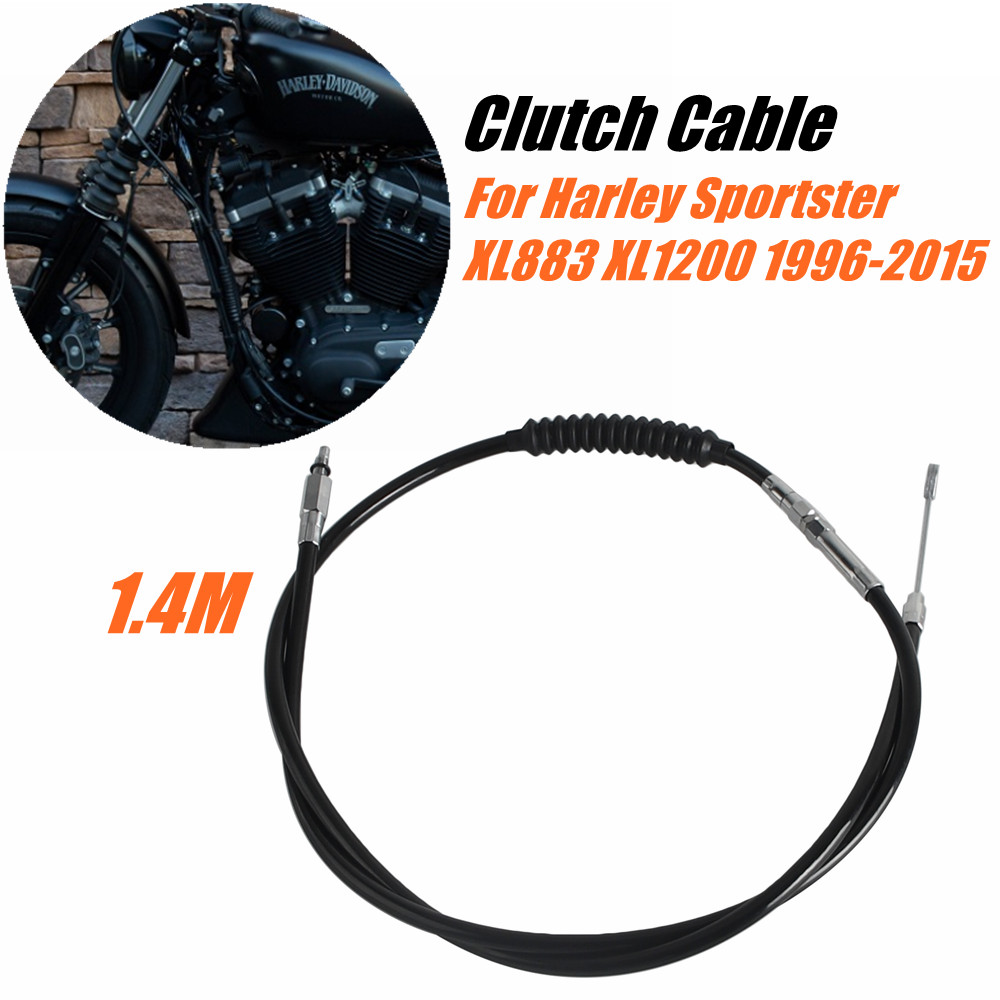 140cm Moto Clutch Cable Replacement For Harley Sportster XL883 1200 96-15 Black