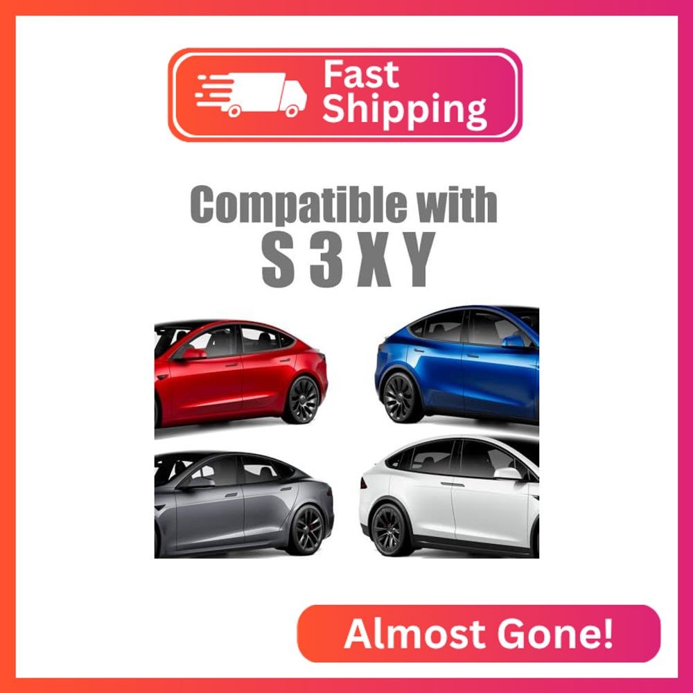 RearView Mirror Silicone Protector Frame Compatible with Tesla Model 3 Y X S. (B
