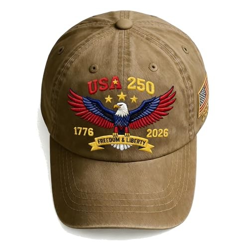 250th Anniversary Commemorative Embroidered Baseball Cap, Adjustable Cotton Hat