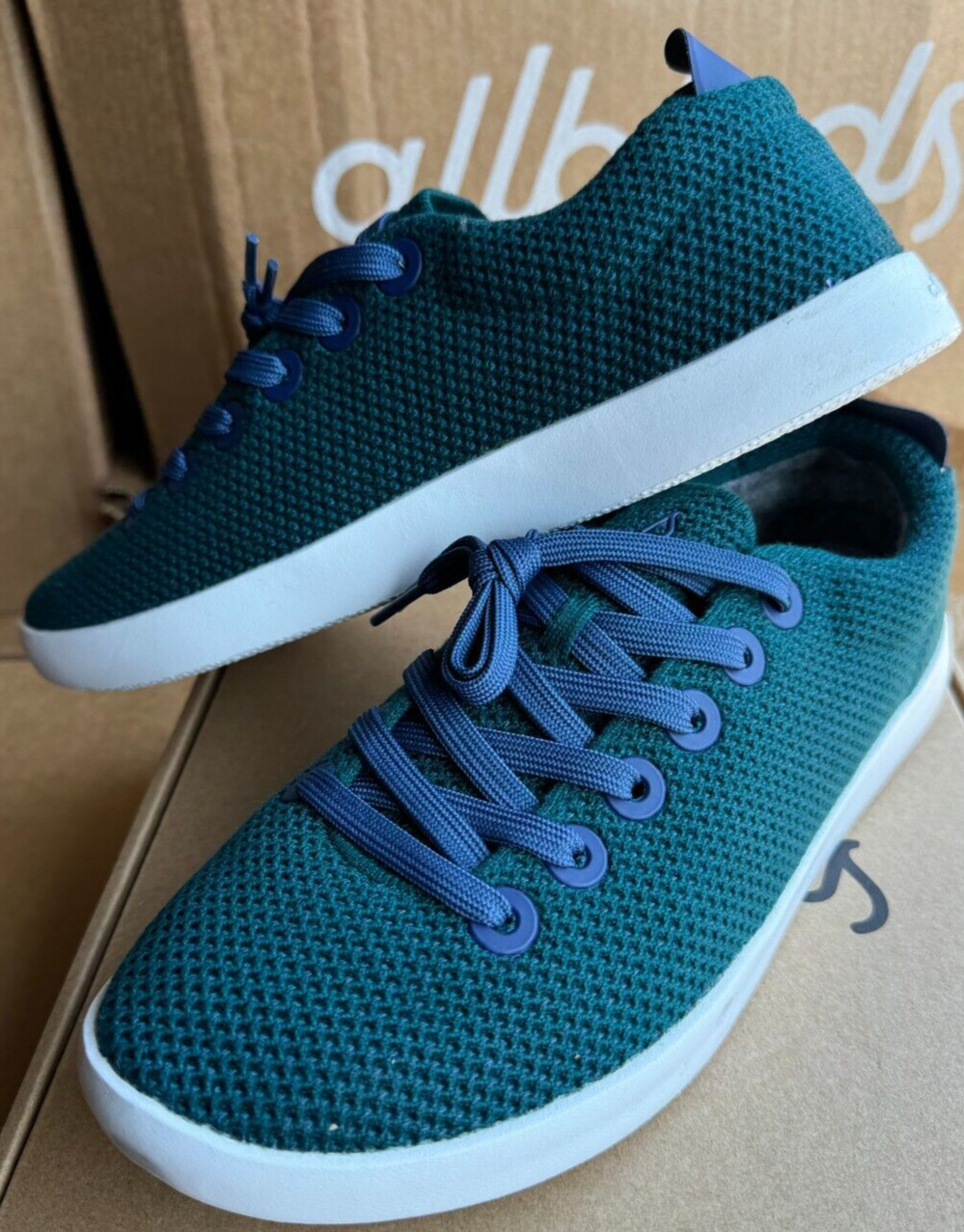 NEW ALLBIRDS TREE PIPER DEEP EMERALD SHOES LACE UP SNEAKER BLUE WOMENS SIZE 5