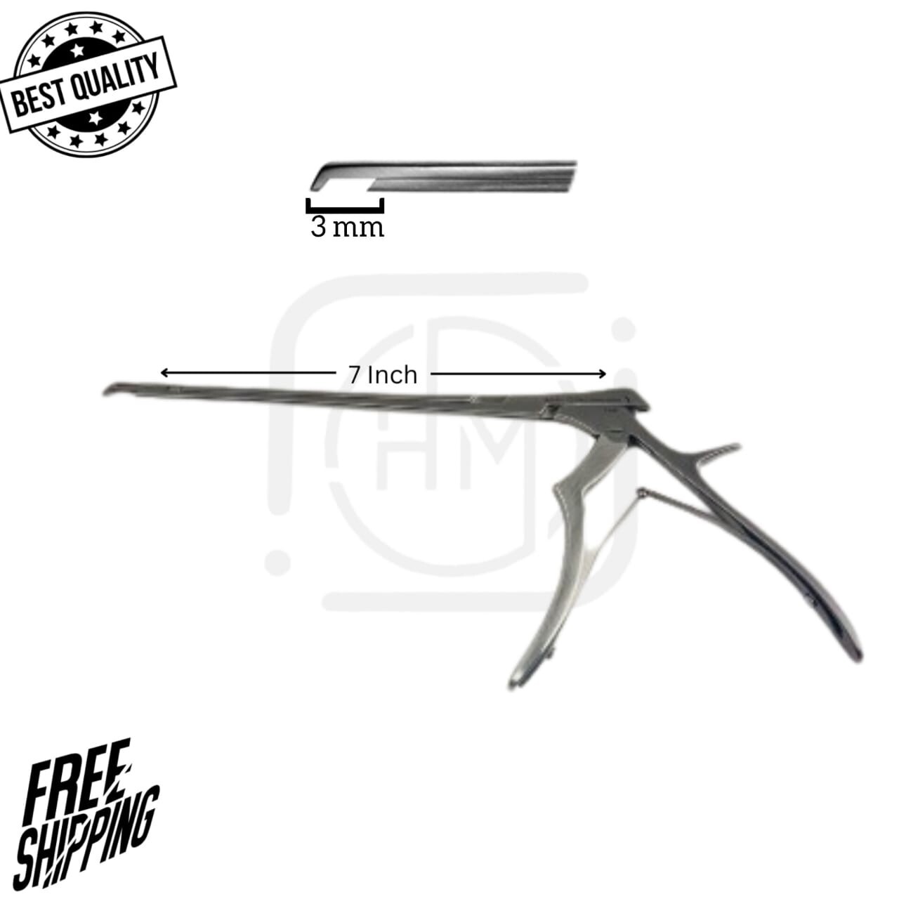 Premium German KERRISON Rongeurs 7" 3mm down 45 Orthopedic Instruments