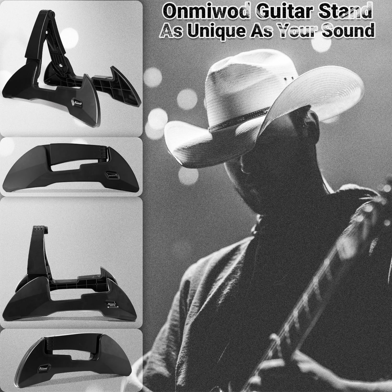Guitar Stand, Foldable Guitar Stand with Adjustable 2-Width, Sturdy Electric ...