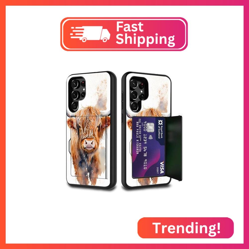 Designed for Galaxy S25 Ultra Card Holder Credit Card Wallets Case,Dual Layer Hy