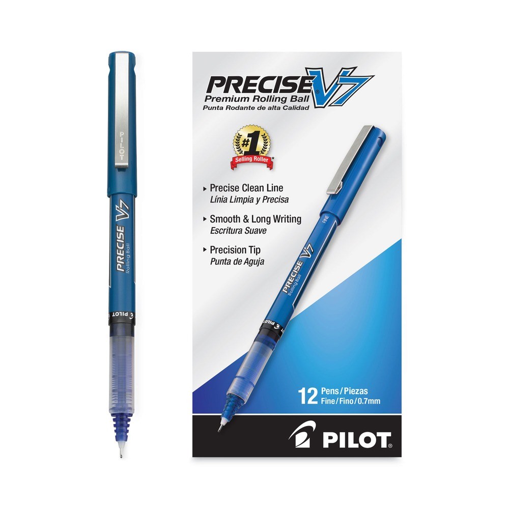 Pilot 35349 Precise V7 Fine 0.7 mm Stick Rollerball Pen - Blue (1-DZ) New