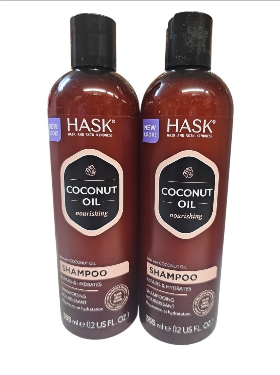2 Bottles Hask Monoi Coconut Oil Nourishing Shampoo 12 oz each