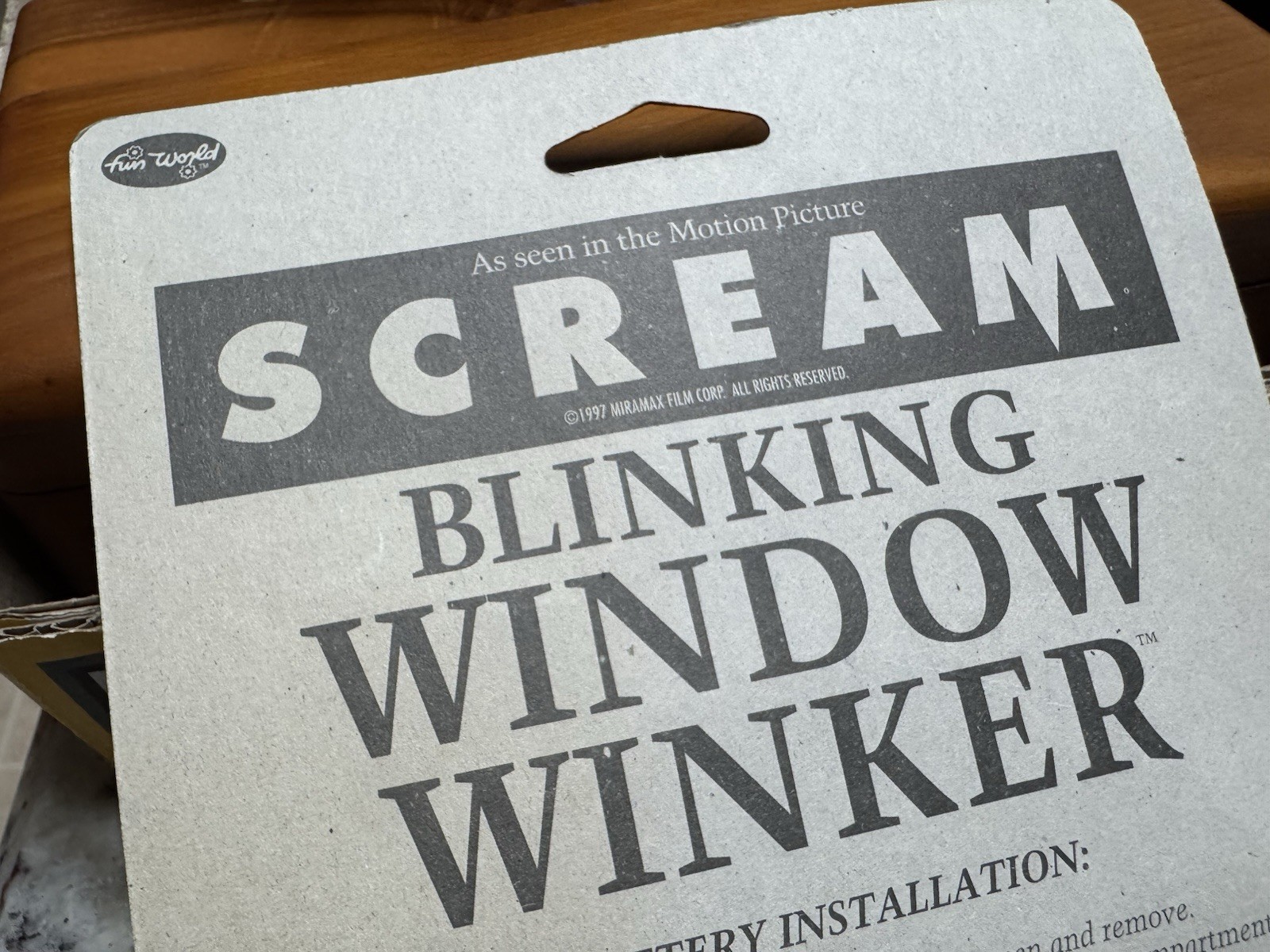Scream Ghost Face Blinking Window Winker 1997 Easter Unlimited Unopened Vintage
