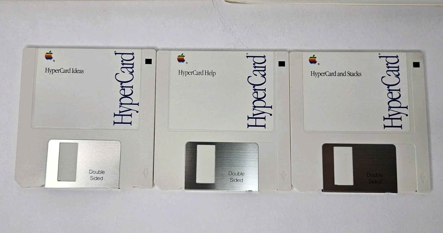Apple HyperCard Users Guide, HyperTalk Beginners Guide, Program Disks 3.5"