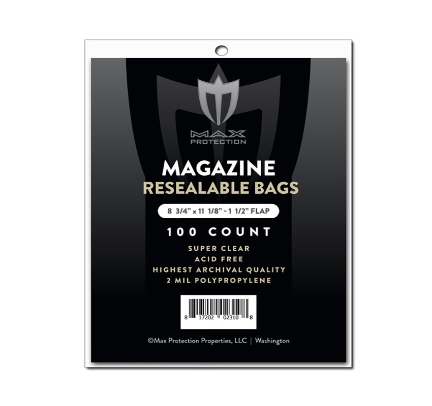 1000 Max Pro Ultra Premium Resealable Magazine Bags - 8-3/4 x 11-1/8 - Acid Free