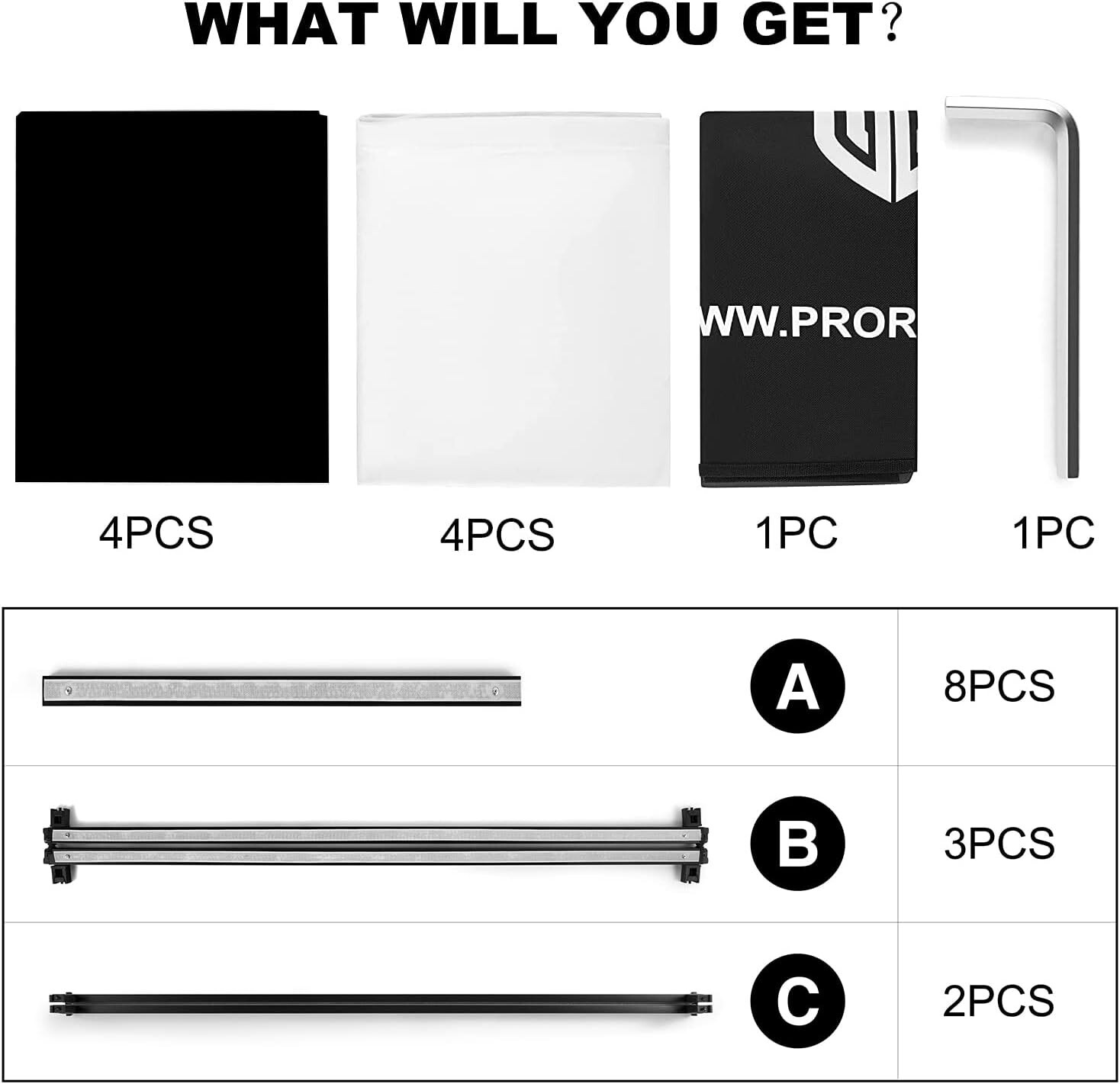 Proreck DJ Foldable Facade Portable Scrim Panel Black&white