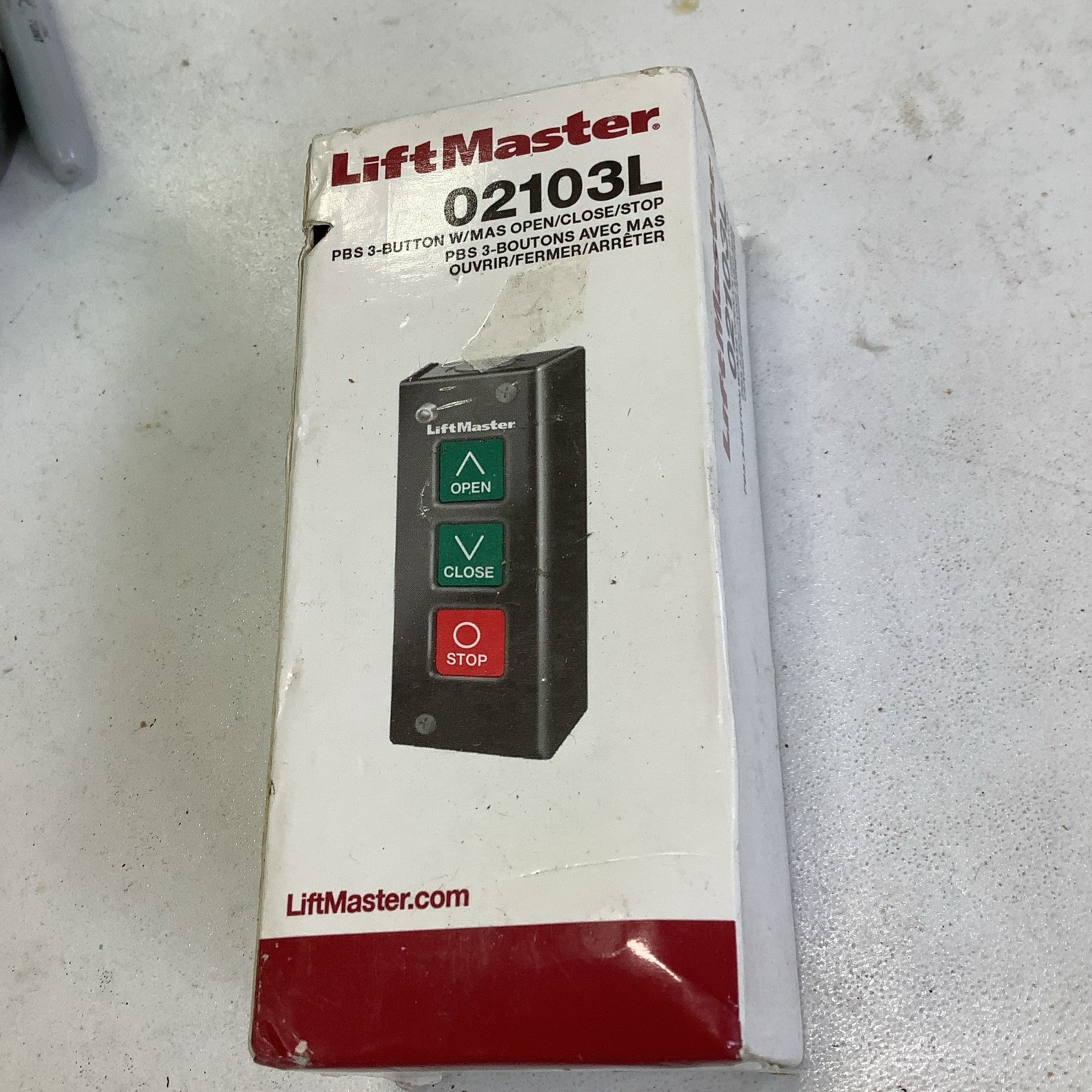 LiftMaster 02103L Commercial Garage Opener 3-Button Indoor Wall Station w/MAS