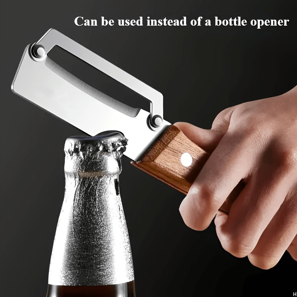 Multi-Functional Vegetable Peeler with Wooden Handle - 3CR13 Stainless Steel