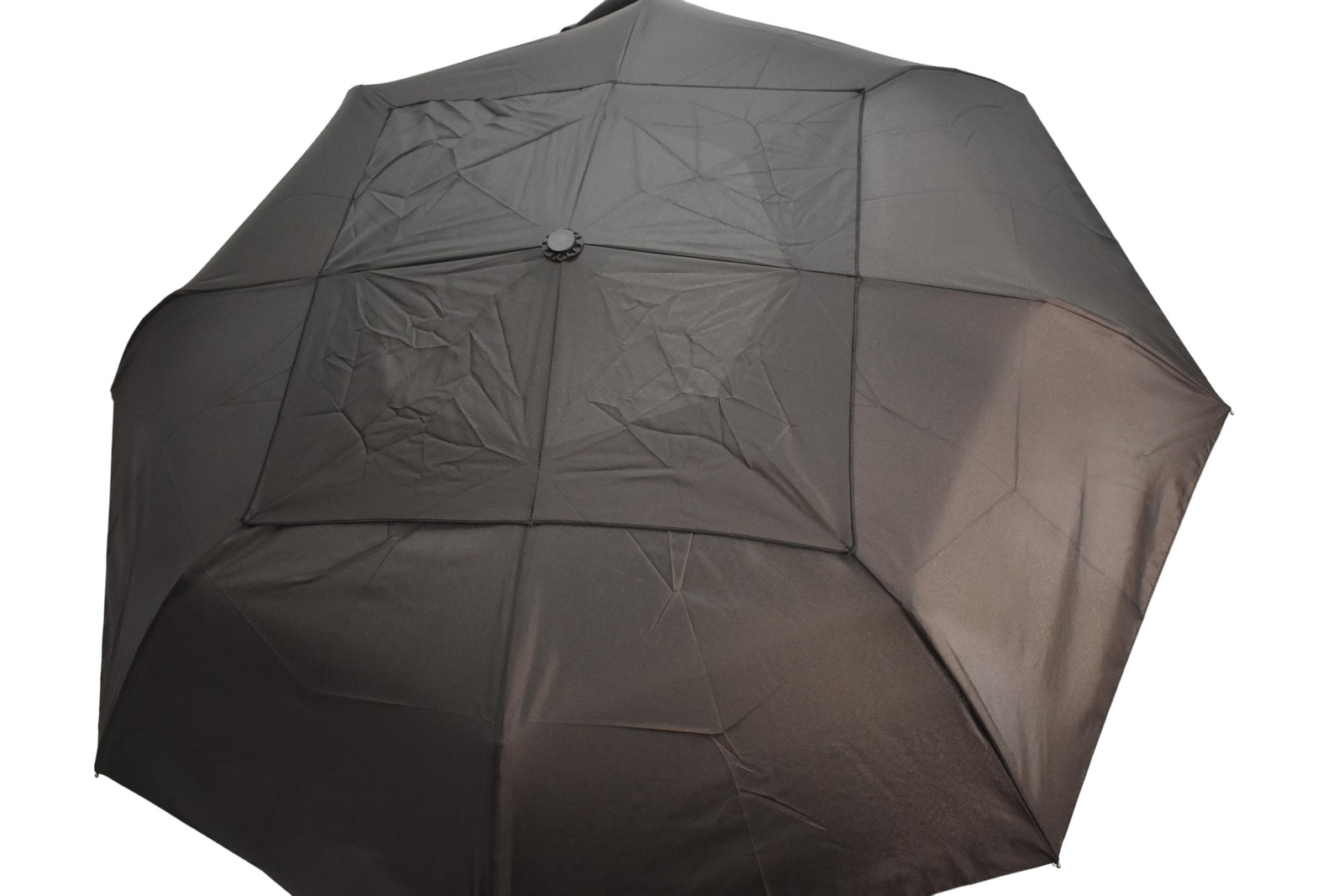 Peerless Umbrella Black Compact Folding Automatic Zipper Vented Executive Mini