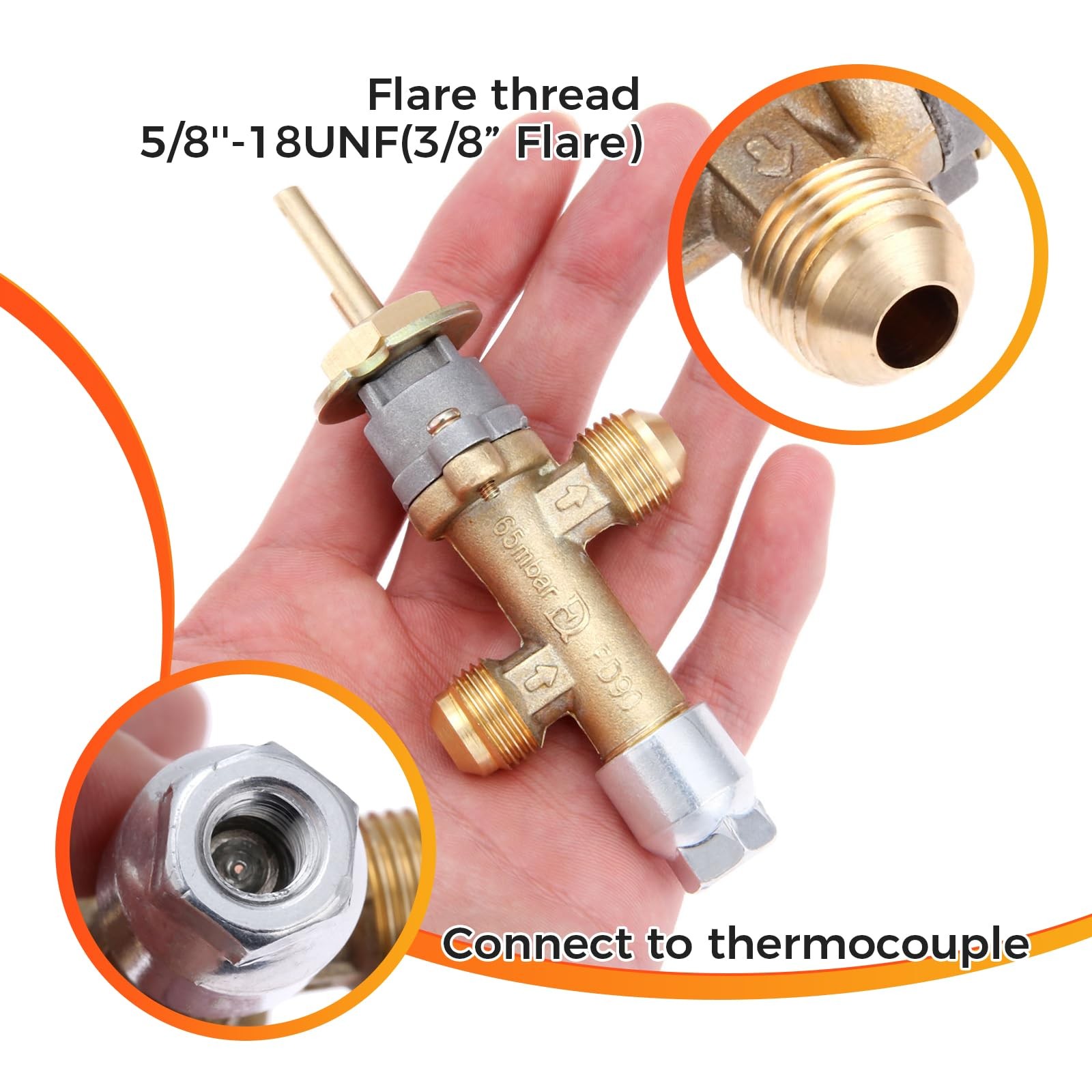 Low Pressure LPG Propane Gas Fireplace Fire Pit Flame Failure Safety Control ...