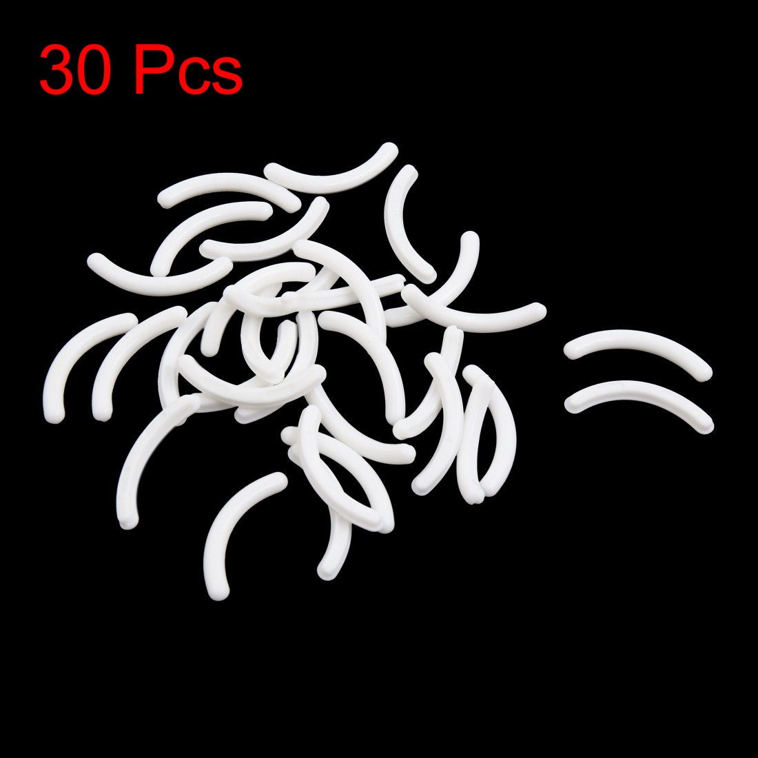 30pcs White Soft Rubber Ladies Cosmetic Makeup Eyelash Curler Refill Replace Pad