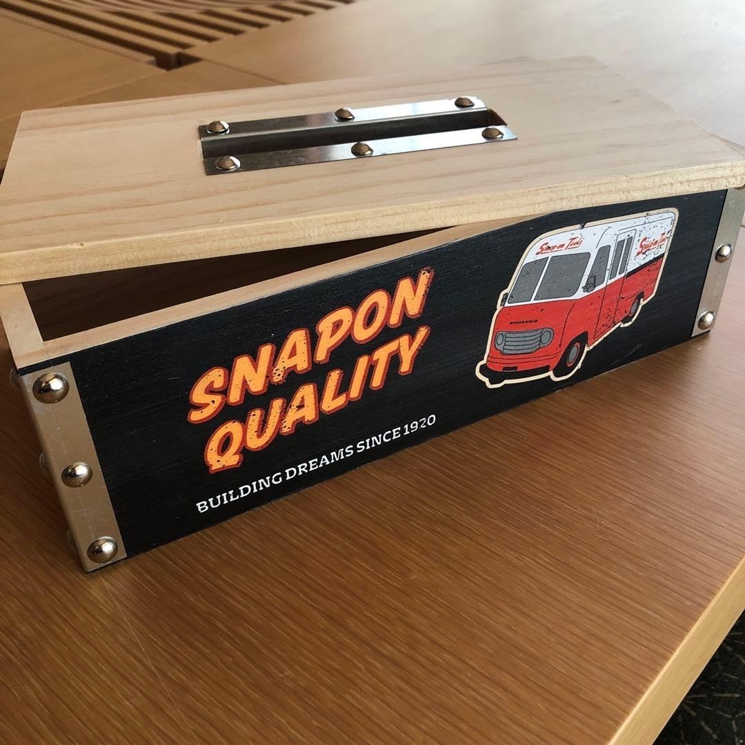 Snap-on Tools Wooden Storage Box for Tissue Paper [Unused]